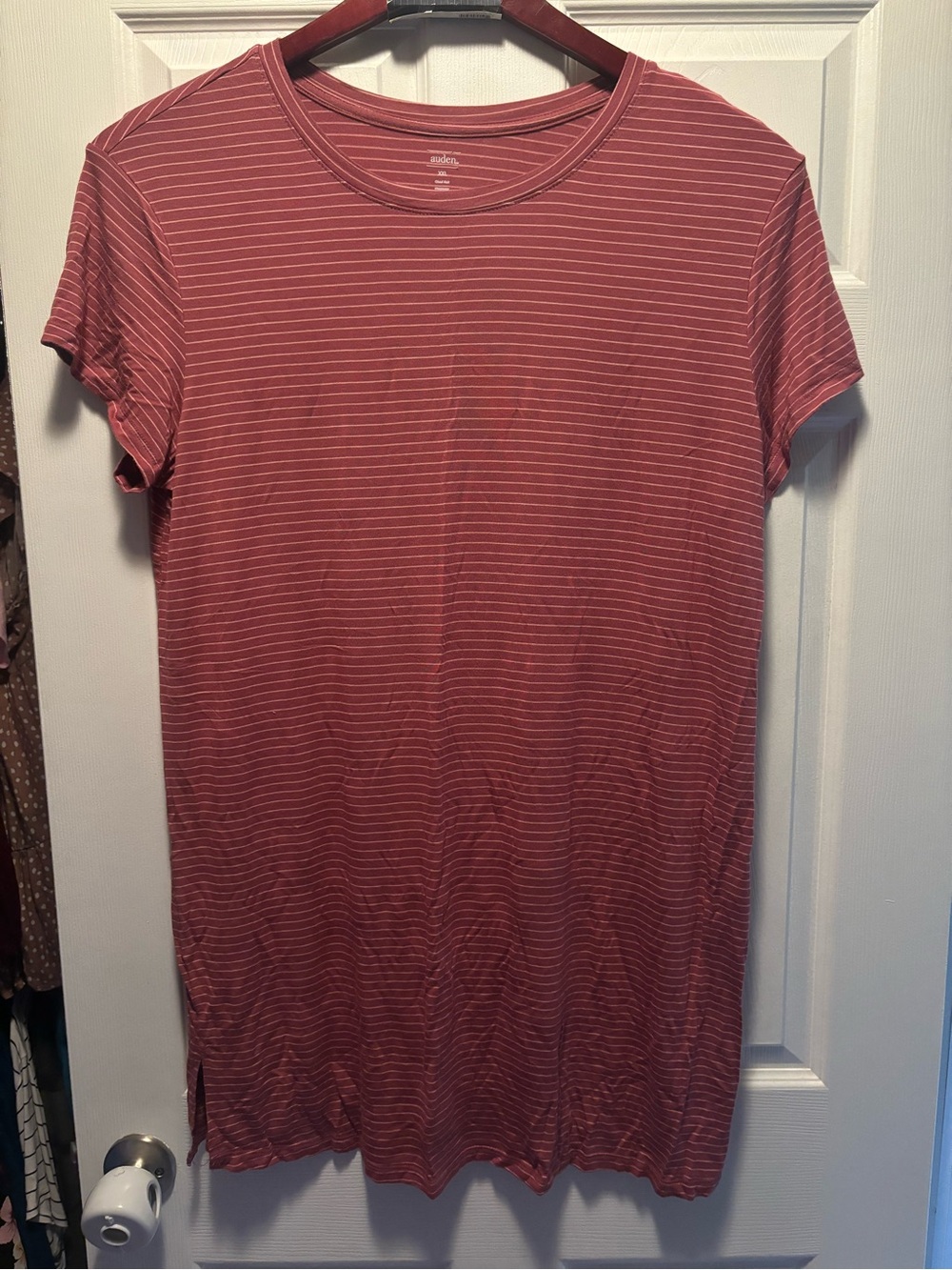 Striped Short Sleeve Sleep Gown
